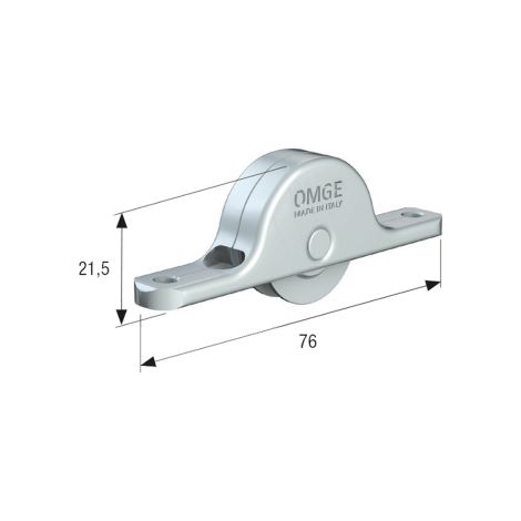 50 piA ces Chariot cimentA  OMGE avec roue pour portes coulissantes diamA tre 24 mm