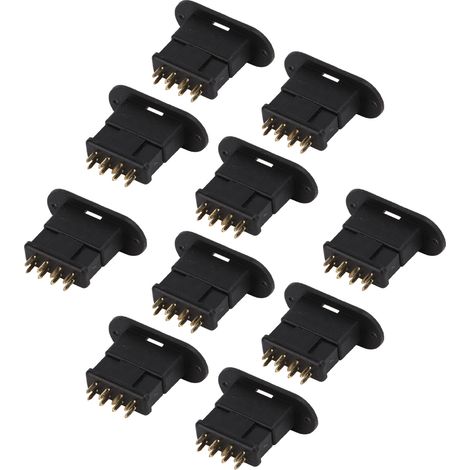 10 Pièces Connecteur Octogonal MPX Noir 13.050 13.051 en Cuivre Pur Doré pour Modélisme et Batterie (1/5)