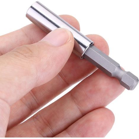 10 Stück 60 mm magnetische Schnellwechsel-Verlängerungsstange für 1/4"-Sechskantschaft-Schraubendreher-Bithalter (1/5)
