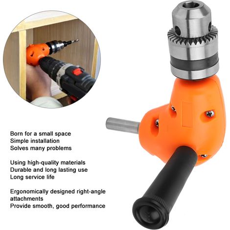Perceuse d'angle portable, outil de perçage pour intercalaires de meubles en bois, cintreuse d'angle à 90 degrés (1/5)