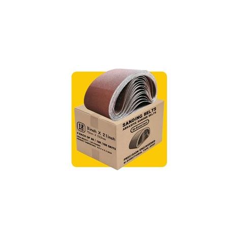 Bande Abrasive 915x 100mm Bande de Ponceuse - Ensemble de Bandes Abrasives Mixte pour Ponceuses à Bande, Idéale pour le Bois(12 pièces) (1/5)