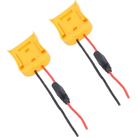 2-teiliger Akkuadapter mit Sicherungen und Kabelanschluss für Lithium-Ionen-Akkus von Elektrowerkzeugen (1/5)