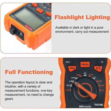 NJTY T21L LCR Multifunktions-Digitalmultimeter mit 6000 Zählern, intelligentem Überhitzungsschutz und hoher Präzision