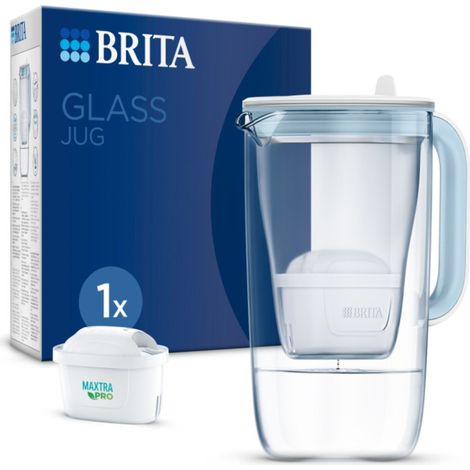 Jarra filtrante de agua BRITA Vidrio 2,5L + Filtro de agua MAXTRA PRO 1050449