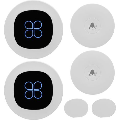 Sonnette sans fil auto-alimentée, étanche, 58 mélodies avec flash LED, pour maison et commerce, prise UK. (1/5)