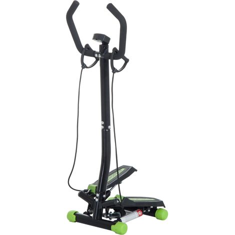 Stepper Twister, appareil de step avec bandes de résistance, écran LCD et guidon – pour entraînement à domicile, en salle de sport ou au bureau (1/5)