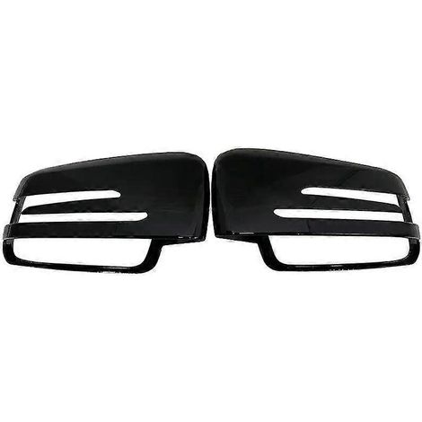 Außenspiegelkappen, schwarz, für Mercedes-Benz W176, W246, W212, W204, C117, X156, X204, W221, C218, ABCES, CLA, GLA, GLK-Klasse – Hochglanzschwarz