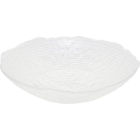 Saladier Rond en Verre Transparent 25 cm - Bol de Service Artisanal pour Salade et Fruits - PANGIVO (1/2)