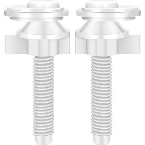 Boulon de siège de toilette, vis de toilette pour siège - Boulons de couvercle de siège de toilette avec rondelles 2 pièces,Kit de remplacement de boulons de siège de toilette, ensemble de fixat (1/5)