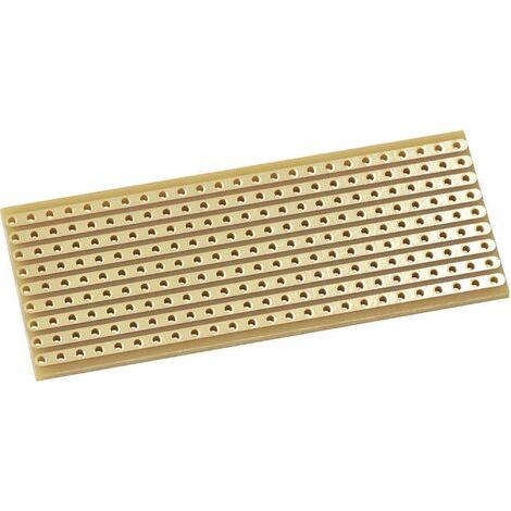 Kemo E015 Platine d'expérimentation doré Bakélite (L x l) 64 mm x 25 mm 35 µm Pas 2.54 mm Contenu 1 (1/3)