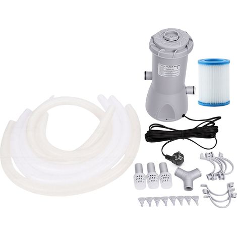 Pompe de filtration pour piscine hors sol 1000 GPH, puissante, avec cartouche filtrante pour une eau toujours propre. (1/5)
