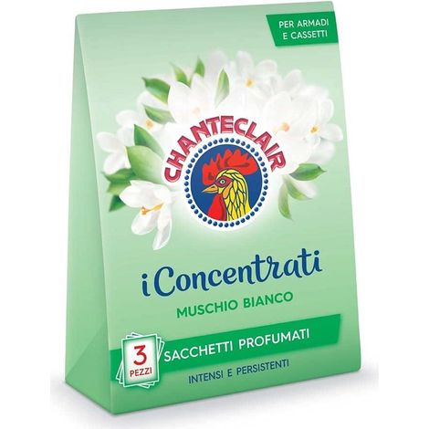 CHANTECLAIR I CONCENTRATI SACCHETTI PROFUMATI 3PZ MUSCHIO BIANCO INTENSI E RESISTENTI (1/3)