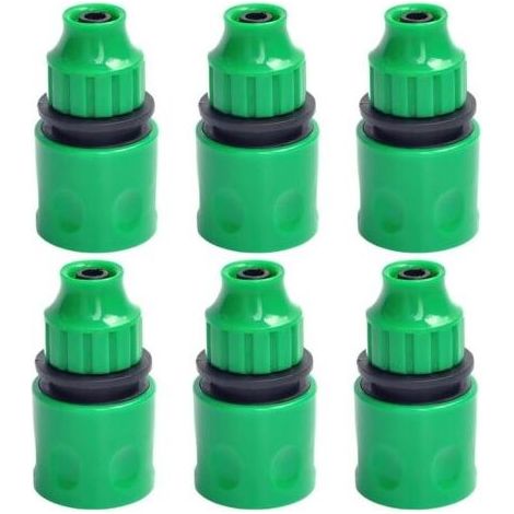 Lotto di 6 tubi di irrigazione in plastica Adattatore tubo del liquido di raffreddamento - Accessorio per micro tubo 8/12 mm - Sistema di irrigazione del giardino (verde) (1/5)