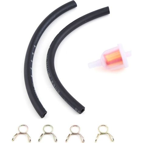 4-Clip-Schlauch, universeller Benzinfilter, Filterset, 6-mm-Gummi für 49-160 cm³ Mini-Moto-Reparatur-Dirtbike-Ersatzteil (1/5)