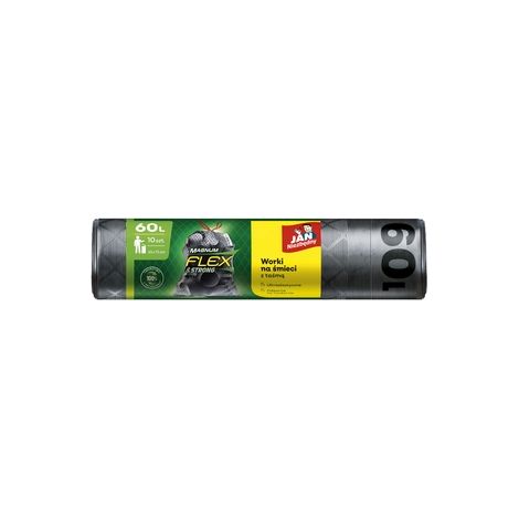 Jan Niezbędny schwarze Müllsäcke mit Klebeband 60l 10 Stk