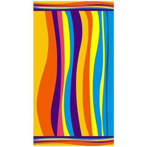 Strandtuch – Bedrucktes Mikrofaser-Strandtuch, großes Badetuch 100 x 180 cm (1/4)