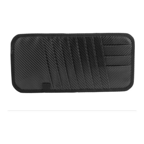 1 Porte-CD, fixation pare-soleil, capacité 12 disques, pochette filet, accessoire voiture (1/5)