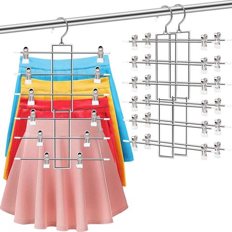 2 Cintres Pantalons 6 Niveaux Gain de Place (1/5)