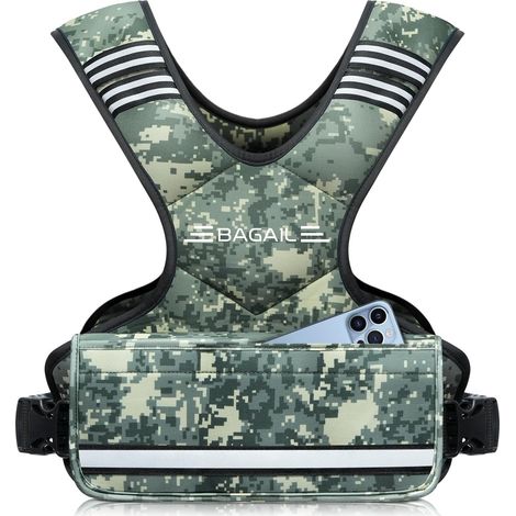 Gilet Lesté Pour La Musculation, Plaques De Fer Amovibles, Tour De Poitrine Réglable, Gilet De Fitness Robuste Pour Homme Et Femme,Le Yoga Et Les Exercices d'Aérobic. (1/5)