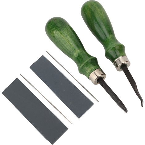Combinaison des outils n° 2 et n° 3 : coupe-bordures, arrondisseur d’angles, outil pour le travail du cuir (à faire soi-même), coupe-bordures professionnel pour le cuir (1/5)