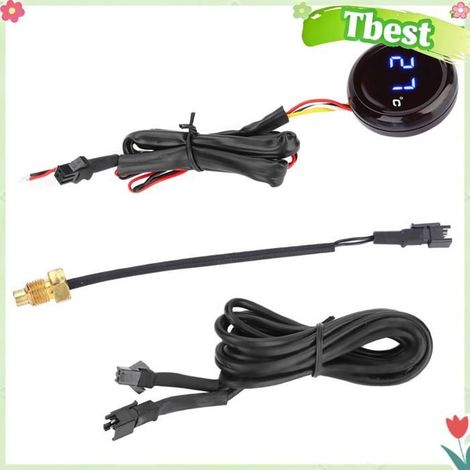 Tbest Thermomètre de moto Thermomètre numérique jauge de température d'eau pour / / / (lumière bleue) video autoradio Bleue (1/5)