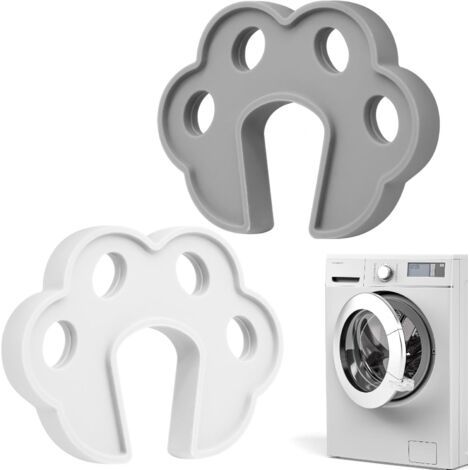 QORVA-Support de porte de machine à laver gris et blanc, accessoires de support de porte de machine à laver à chargement frontal, support de porte de machine à laver ouvert, outil de support de porte (1/5)