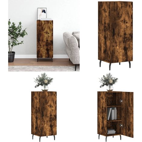 Sideboard Räuchereiche 34,5x34x90 cm Holzwerkstoff - Schreibtisch - Wohnzimmermöbel - Sideboard - Regal - Holzmöbel - Home & Living (1/5)