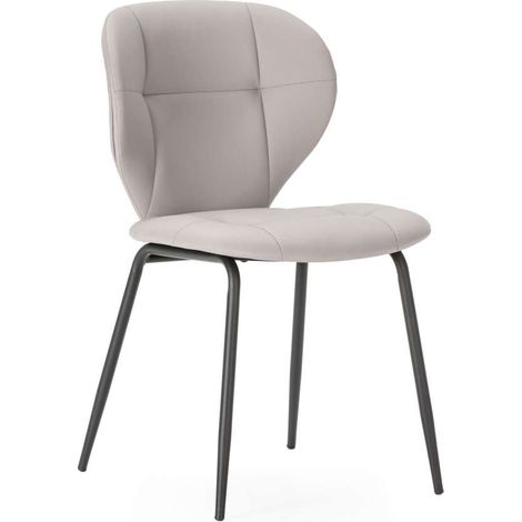 Pack de 2 sillas modelo Fauna tapizado polipiel beige, 83cm(alto) 50cm(ancho) 57cm(largo) (1/5)