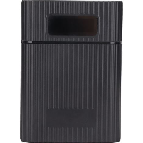 M09 Batterie externe DIY 4x18650 avec entrée micro-USB, affichage LED et boîtier de rangement pour batteries sans soudure, noir (1/5)