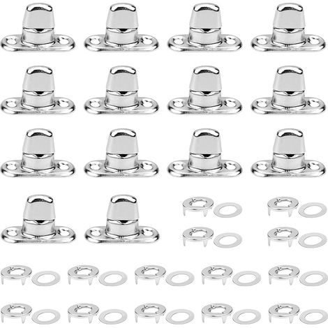 Sätz Lot de 14 bouchons rotatifs pour serrures à bouton rotatif ovales de qualité marine 30 mm Fermeture à bouton rotatif Œillet et boulon pour fermetures en toile Boutons rotatifs faciles (1/5)