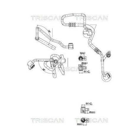 Conduite à haute/basse pression, climatisation TRISCAN 9010 16039 FORD 2024942