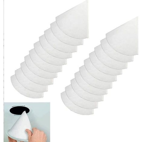 Lot de 20 filtres coniques DN 125, G4 pour systèmes de ventilation, longueur de 180 mm en fibre filtrante, filtres coniques, nappes (1/5)