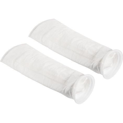 6 Pouce Anneau Filtre Chaussettes 1 Micron, 2 Paquet Maille Sacs Piscine Écumoire Panier, Blanc (1/4)