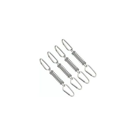 4 Pièces Ressort de Traction Boucle Ressort Tension Fixation Store, avec 8 Mousquetons, Voile D'ombrage Fixations Accessoires en Acier Inoxydable pour Tentes Auvents Camping (1/5)