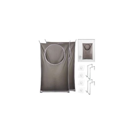 Panier à Linge Suspendu, 2 Pièces Sac Linge Sale, Sac a Linge Sale en Tissu Oxford, Grande Capacité Panier à Linge Pliable Mural, pour Placard Dortoir Salle de Bain et Placard (19.68 x 30.31inch) (1/5)