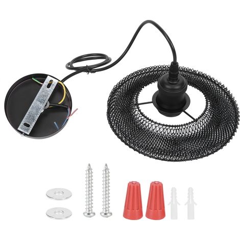Ortviai Suspension en fer forgé nordique – Lustre design industriel rétro noir, 110 cm, douille E27, 85–265 V
