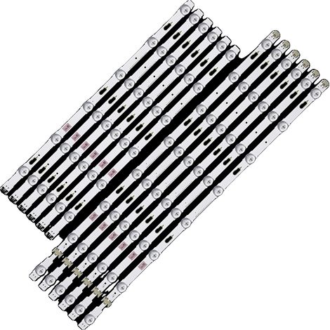 Bandeau LED, Longueur de 1128 mm, 14 Perles LED, Tension de 3V, Compatible avec Plusieurs Modèles de Téléviseurs, Ensemble de 12 Pièces (1/5)