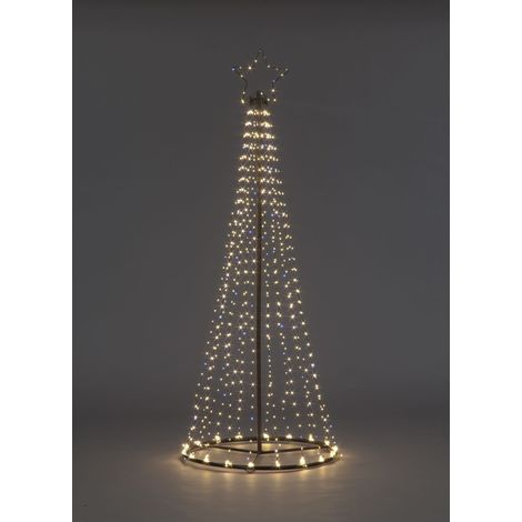 Snowtime 2.5m Maypole Outdoor Tree with 884 Flashing Wire Lights - Warm White