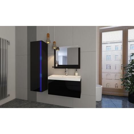 Ensemble meuble de salle de bain et vasque DREAM I 60 CM noir
