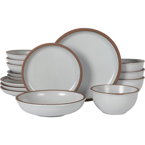 Service de table 4 personnes lot de 16 Blanc (1/5)