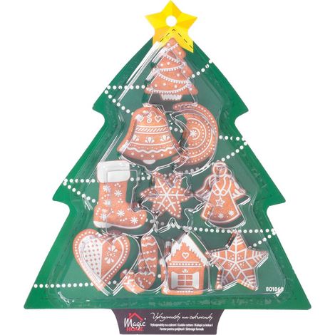 Ausstecher MagicHome, zum Backen, Weihnachten, Baum, Förmchen, Set 10 Stk. (1/2)