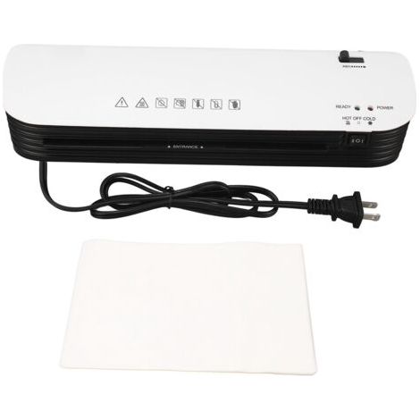 Laminateuse Thermique A4 avec 50 Feuilles - Machine de Plastification Chaude et Froide pour Bureau, École, Maison - Prise US 110‑120V
