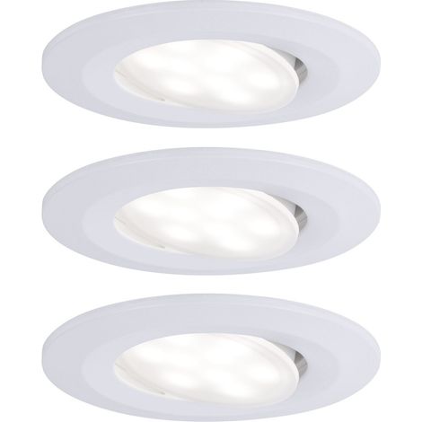 Paulmann Calla LED-Bad-Einbauleuchte 3er Set 18 W IP65 Weiß (matt) (1/8)