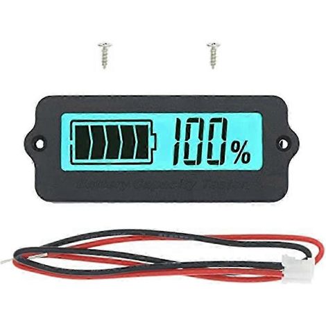 Indicateur de capacité de batterie au plomb-acide 12 V LY6W, voltmètre à affichage numérique LCD, détecteur de puissance de batterie au lithium (bleu) (1/4)