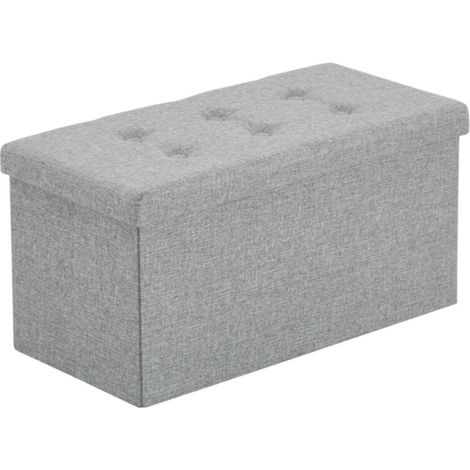 Klappbare Fußstütze mit Stauraum, 763838 cm, dunkelgrau (1/4)