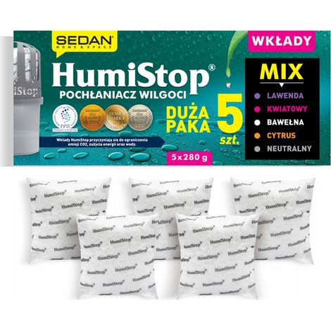 Inserts parfumés Humistop pour absorbeur d'humidité, 5 pièces.