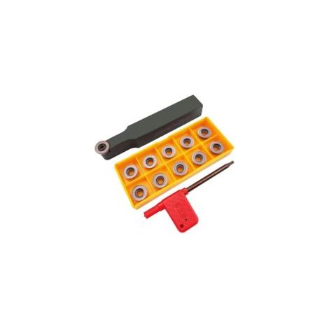 11 Stück RPMT1204MOE R6 Wendeschneidplatten aus Hartmetall mit 5/8"/16 mm SRDPN1616H12 Wendeschneidplatten-Werkzeughalter aus Hartmetall für Metalldrehmaschinen - Crezuo