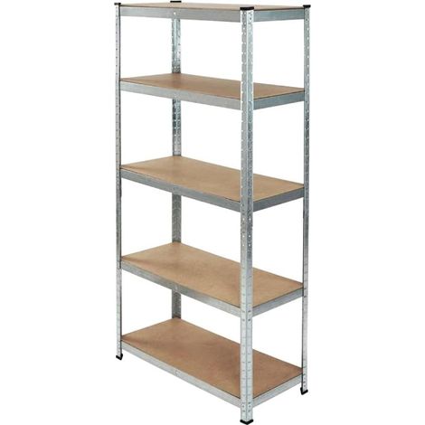 Scaffale in Metallo 40x90x180 cm Scaffalatura a 5 Ripiani Regolabili MDF (1/2)