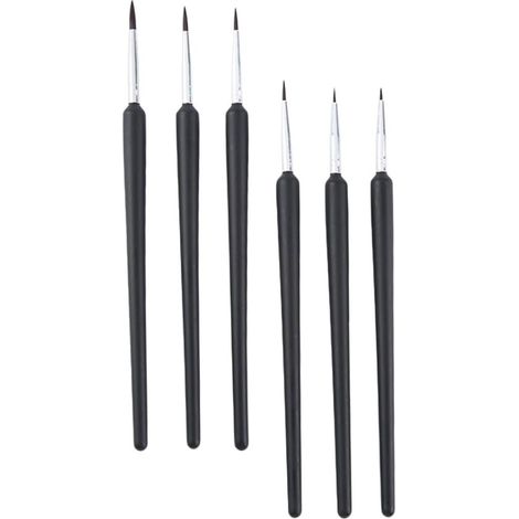 6pièces Pinceau De Peinture Pinceaux Fins pour Aquarelle Peinture à Huile Et Acrylique Lot de Accessoires pour Artistes (1/5)