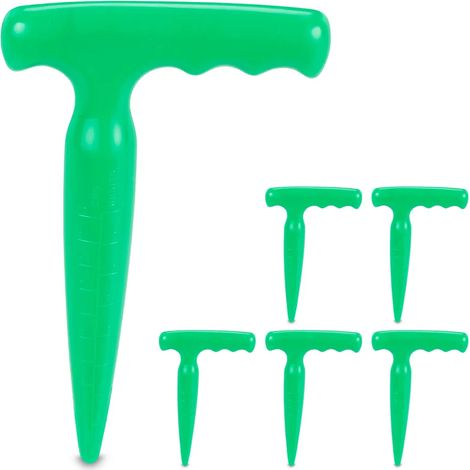 Perforador de suelo para jardín – Herramienta para hacer agujeros, plantar y trasplantar, aireación y fertilización eficiente